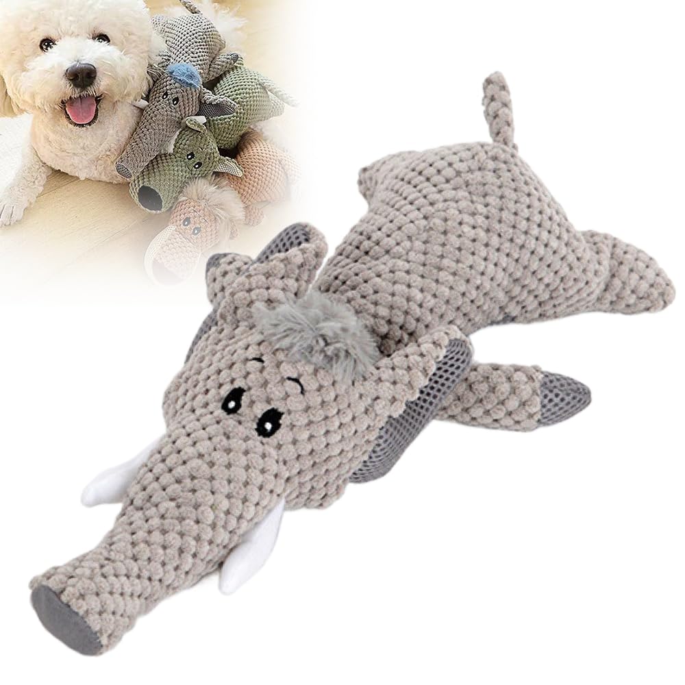 Dog Plush Toys for Aggressive Chewers, 2024 New Dog Toys Indestructible Dog Squeaky Toys Dog Puppy Chew Toys, Durable Chew Toys Dog Plush Toy to Keep Them Busy (Green Wolf)