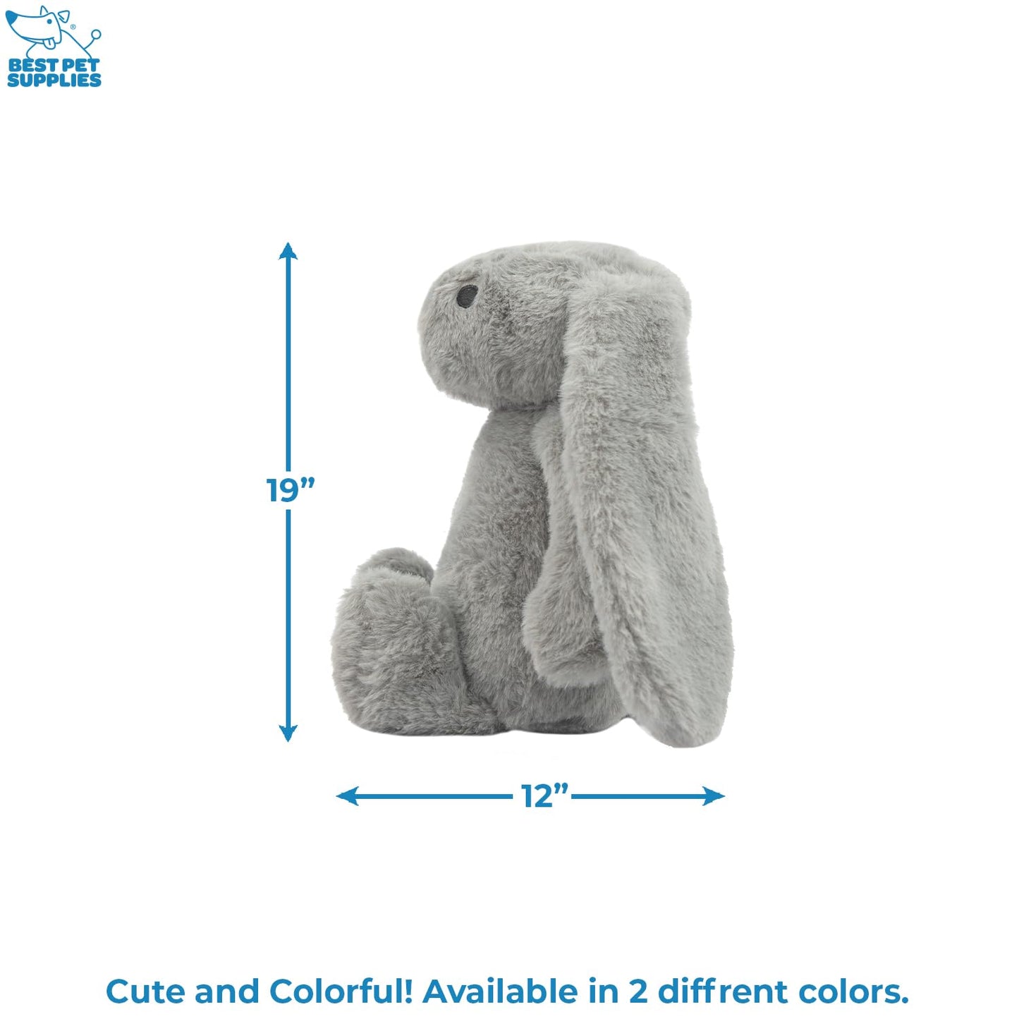 Best Pet Supplies Interactive Bunny Buddy Dog Toy with Crinkle and Squeaky Enrichment for Small and Medium Breed Puppies or Dogs, Cute and Plush - Bunny (Beige)