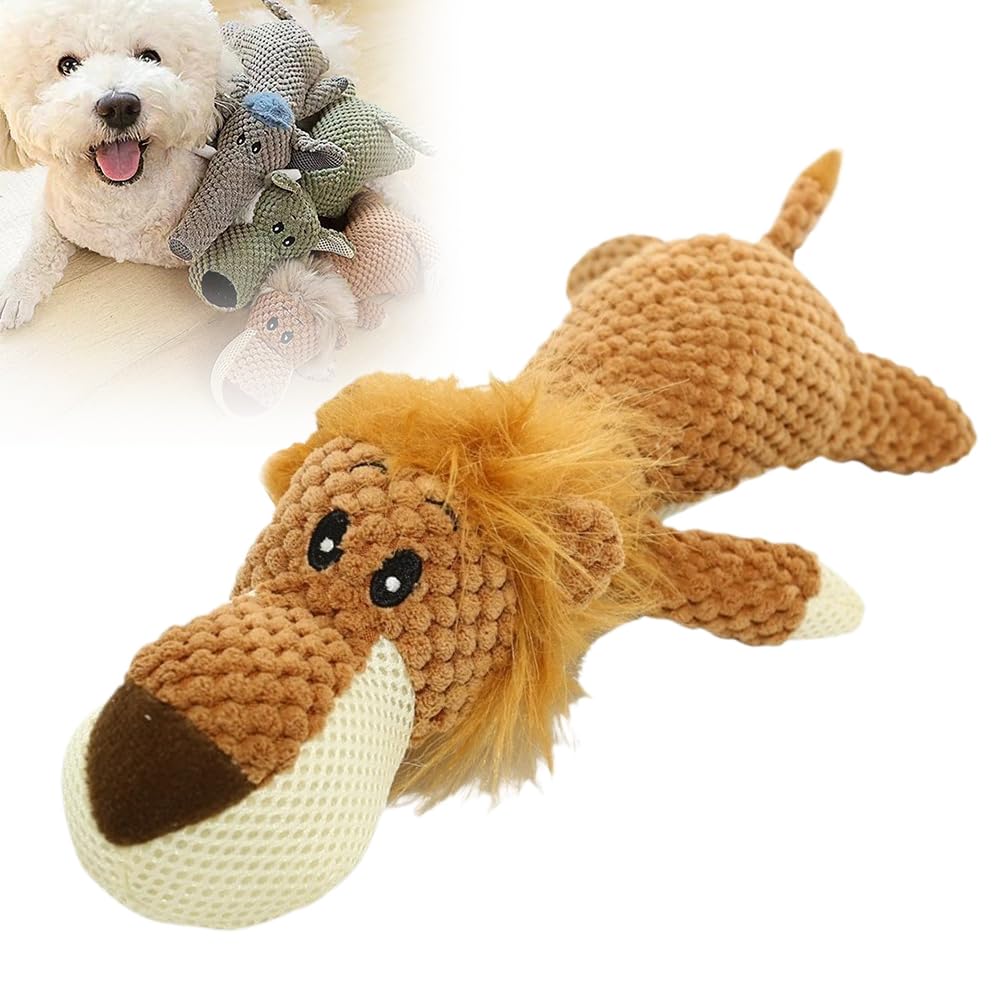 Dog Plush Toys for Aggressive Chewers, 2024 New Dog Toys Indestructible Dog Squeaky Toys Dog Puppy Chew Toys, Durable Chew Toys Dog Plush Toy to Keep Them Busy (Green Wolf)