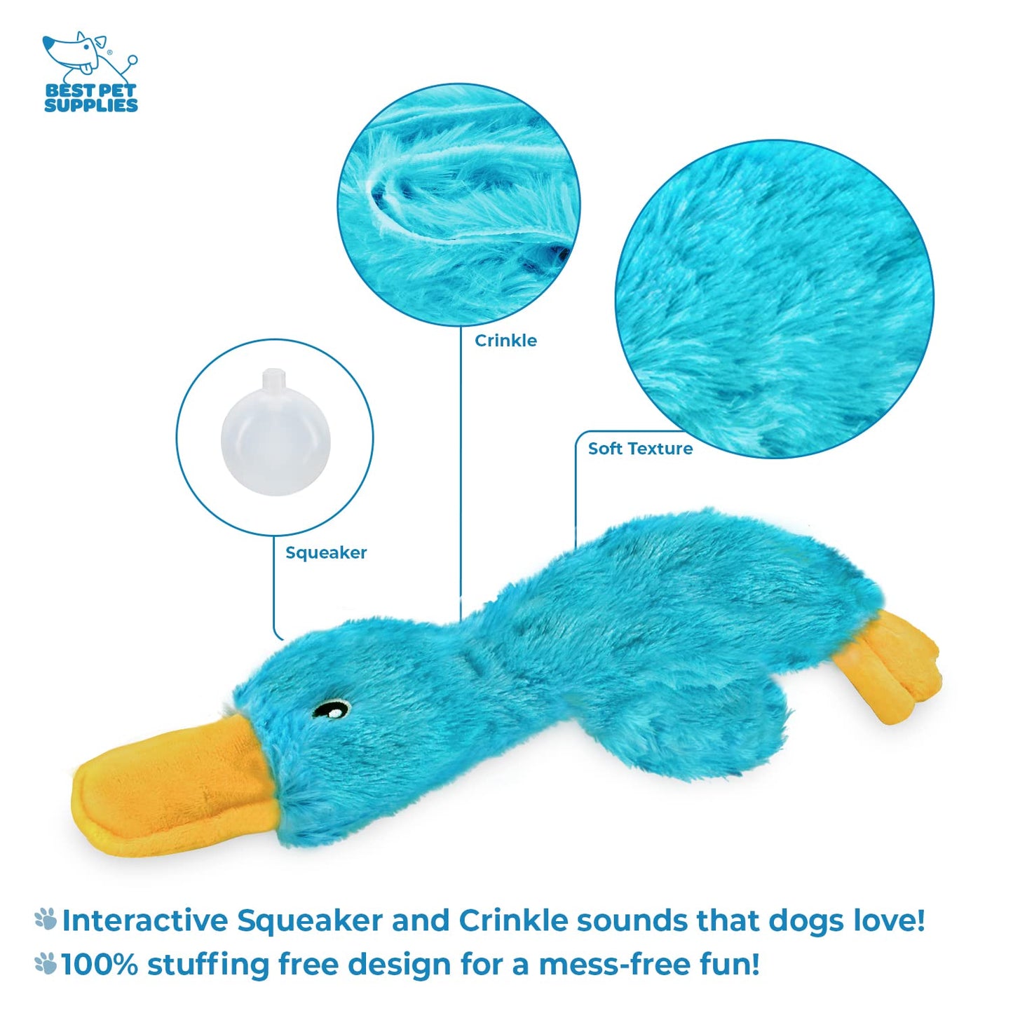Best Pet Supplies Interactive Bunny Buddy Dog Toy with Crinkle and Squeaky Enrichment for Small and Medium Breed Puppies or Dogs, Cute and Plush - Bunny (Beige)