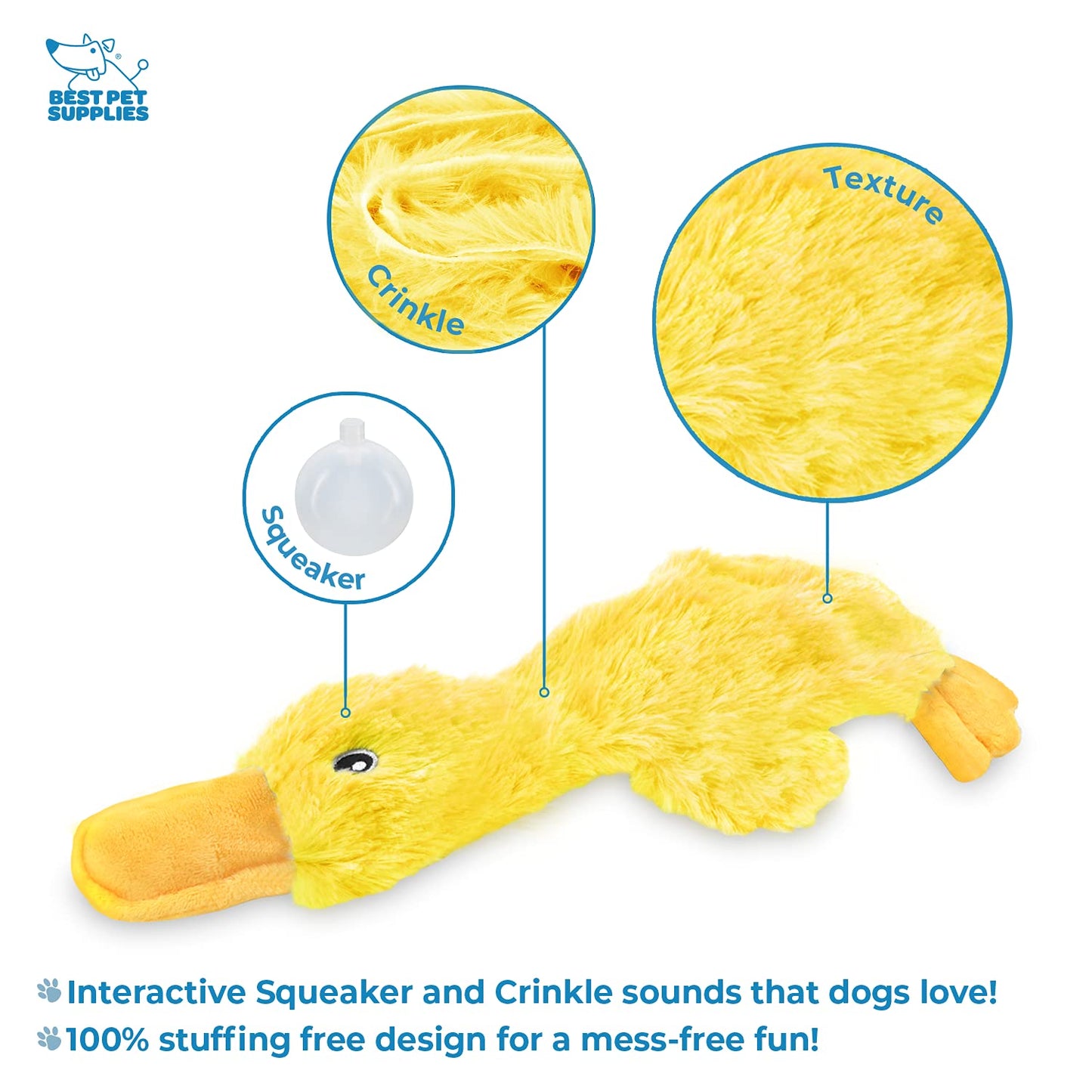 Best Pet Supplies Interactive Bunny Buddy Dog Toy with Crinkle and Squeaky Enrichment for Small and Medium Breed Puppies or Dogs, Cute and Plush - Bunny (Beige)
