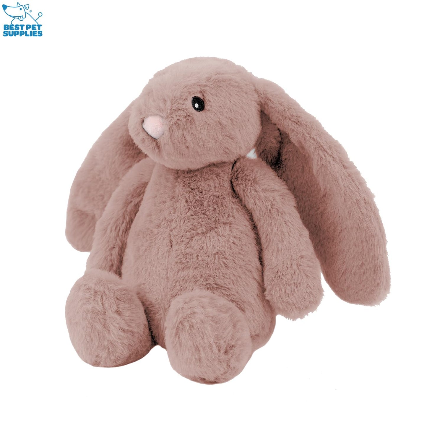 Best Pet Supplies Interactive Bunny Buddy Dog Toy with Crinkle and Squeaky Enrichment for Small and Medium Breed Puppies or Dogs, Cute and Plush - Bunny (Beige)