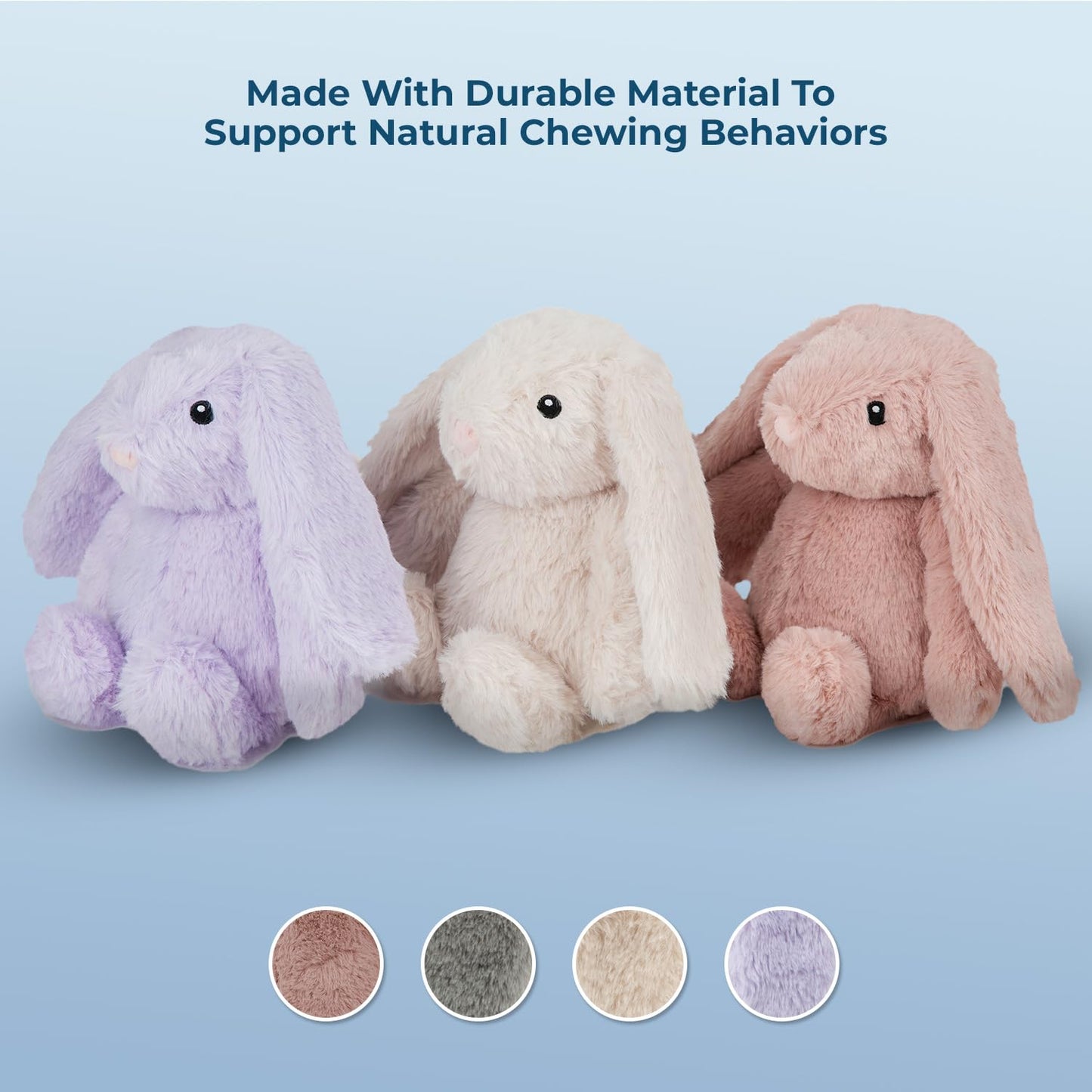 Best Pet Supplies Interactive Bunny Buddy Dog Toy with Crinkle and Squeaky Enrichment for Small and Medium Breed Puppies or Dogs, Cute and Plush - Bunny (Beige)