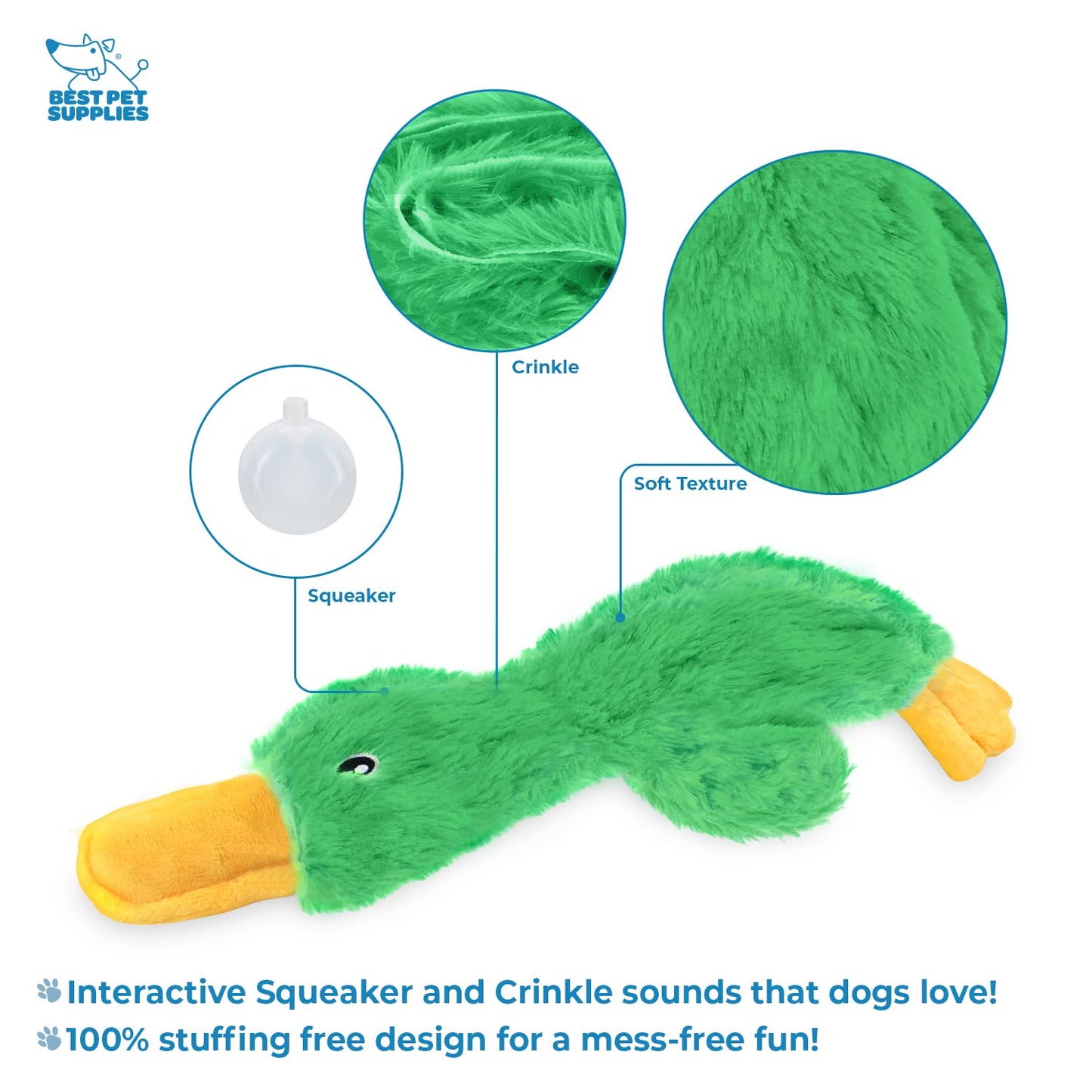 Best Pet Supplies Interactive Bunny Buddy Dog Toy with Crinkle and Squeaky Enrichment for Small and Medium Breed Puppies or Dogs, Cute and Plush - Bunny (Beige)