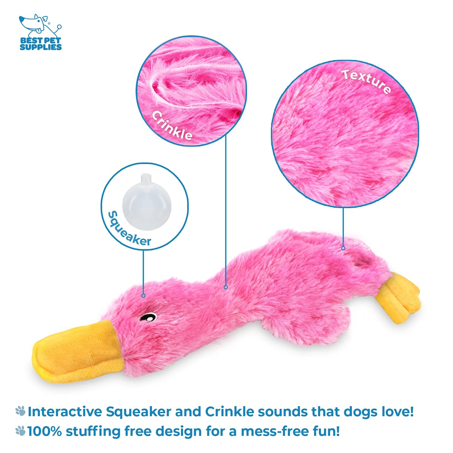 Best Pet Supplies Interactive Bunny Buddy Dog Toy with Crinkle and Squeaky Enrichment for Small and Medium Breed Puppies or Dogs, Cute and Plush - Bunny (Beige)