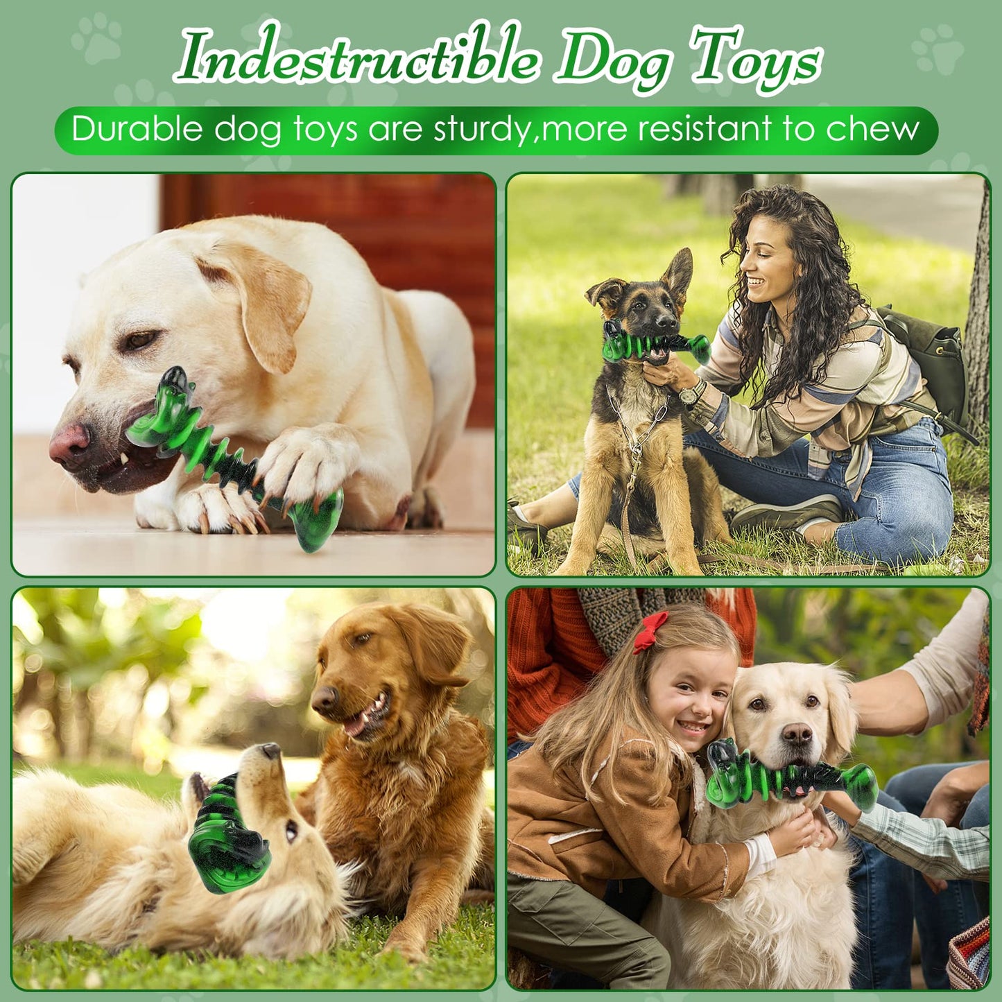 Dog Toys for Aggresive Chewers:Dog Toys for Large Dogs - Tough Dog Chew Toys - Indestructible Dog Toys for All Breed Sizes to Keep Them Busy