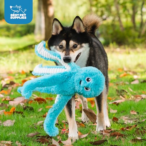 Best Pet Supplies Interactive Bunny Buddy Dog Toy with Crinkle and Squeaky Enrichment for Small and Medium Breed Puppies or Dogs, Cute and Plush - Bunny (Beige)